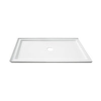 Agathe-L 32"x 48" corner installation (left) smooth shower base