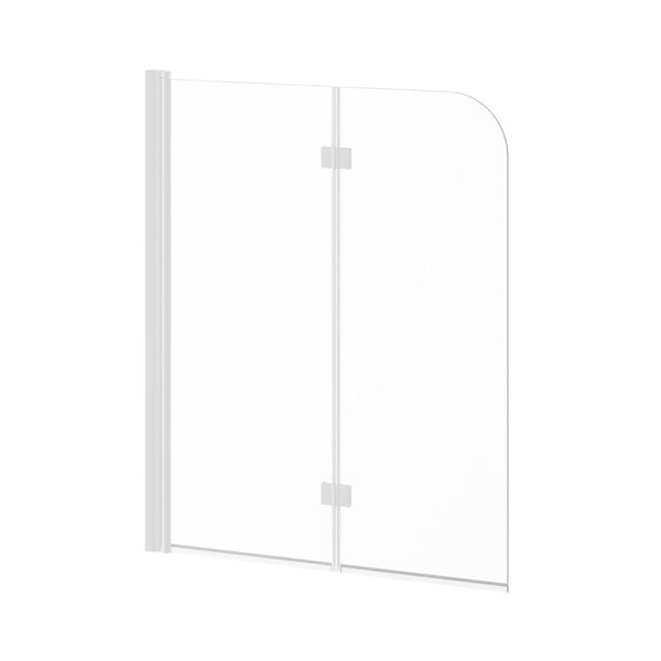 Écran de baignoire fini blanc mat
