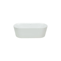 Bahli-60-II Baignoire autoportante arrondie blanche 60''