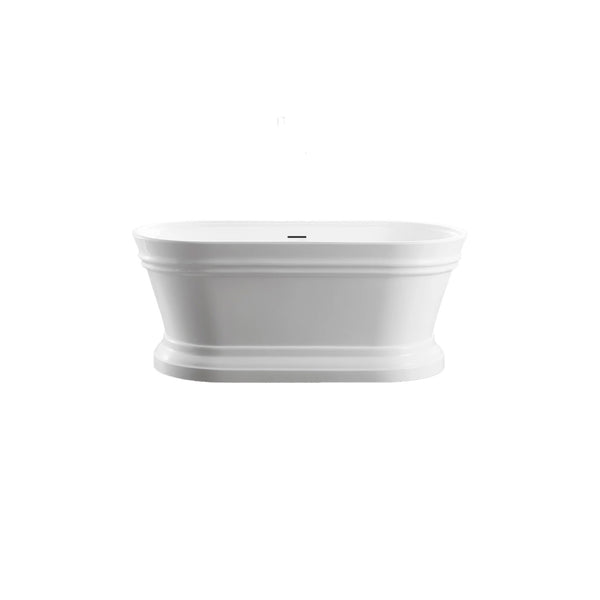 Battista-66 66’’ glossy white freestanding classic bathtub