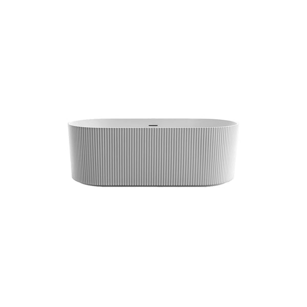 Beatrice-60 60’’ glossy white freestanding fluted bathtub