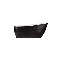 Bosco-II Bain autoportant ovale noir texture peau de crocodile 68''
