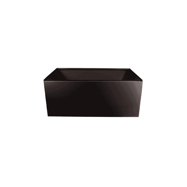 Brio-BK-L 60’’ matte black left alcove bathtub