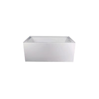 Brio-MW-R Bain blanc mat en alcôve droite 60''
