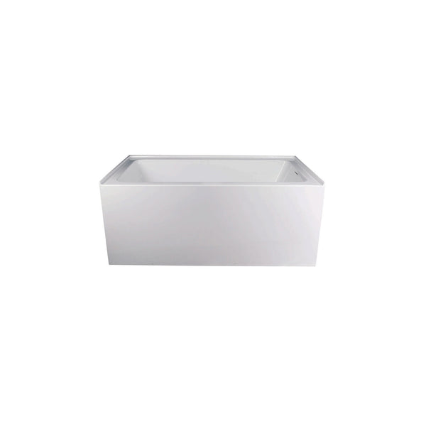 Brio-MW-R 60’’ matte white right alcove bathtub