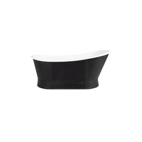 Bueno Baignoire autoportante ovale noir mat et blanc 66’’