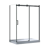 Panel set and Shower door in Matte black finish