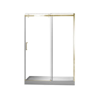 Cld-60GD-II Porte de douche 60'' en laiton brossé