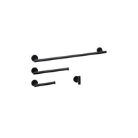 Daphne-BK Ensemble d'accessoires assortis ronds noir mat