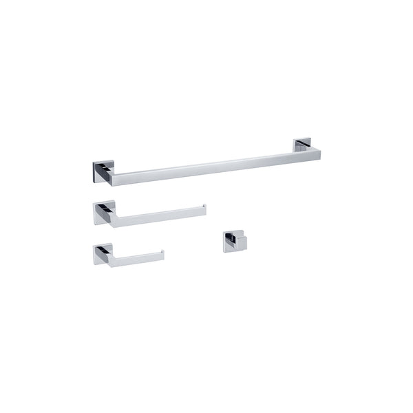 Dennis-C Ensemble d'accessoires assortis carrés chromés
