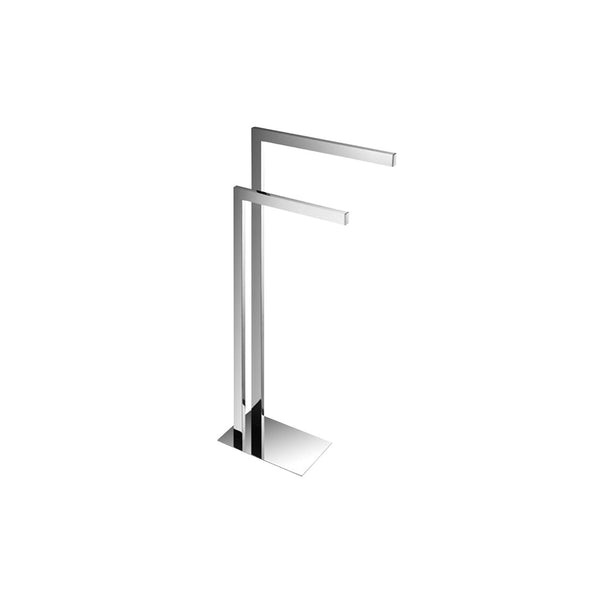 Dobi-C Porte-serviettes sur pied carré fini chrome