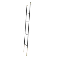 Dolce Decorative ladder and towel holder in matte black and brushed brass (gold)