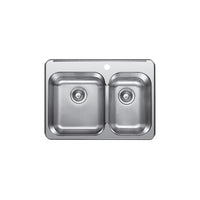 1 1/2 bowls, 28''X21'', top mount kitchen sink