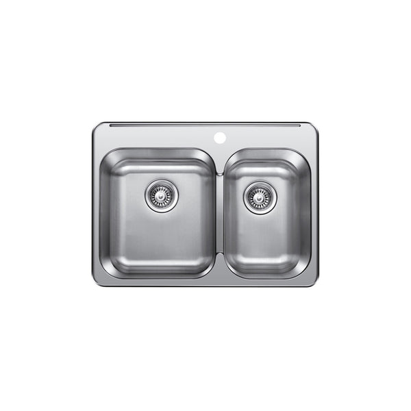 1 1/2 bowls, 28''X21'', top mount kitchen sink