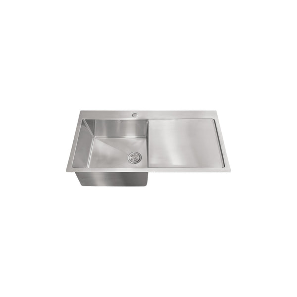 1 bowl with drainboard, 40''X20'', dual mount kitchen sink