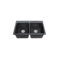 2 bowls,33''X22'',top mount kitchen sink