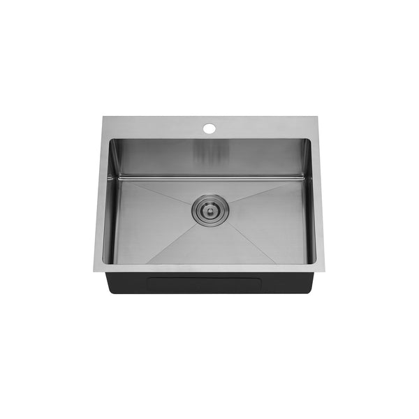 1 bowl, 25''X20'', top mount kitchen sink
