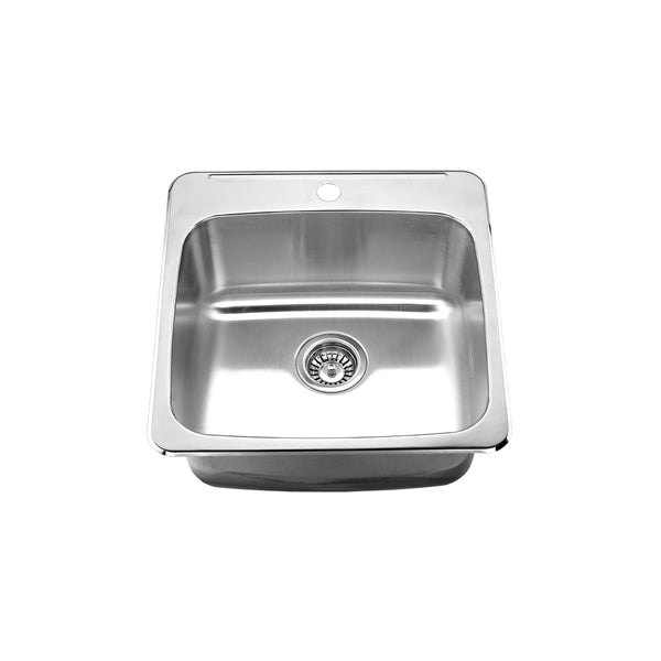 1 bowl, 20''X20.5'', top mount kitchen sink