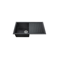 1 bowl with drainboard, 40''X17'', dual mount granite kitchen sink