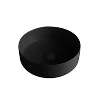 Vasque ronde de porcelaine noir mat 14’’X14’’