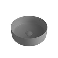 14’’X14’’ Round Dark Grey Porcelain Vessel Sink