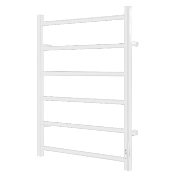 Chauffe-serviette arrondi 6 barres fini blanc lustré