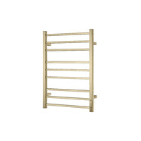Brushed Gold Towel Warmer 9 Bars Square