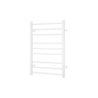 Glossy White Towel Warmer 9 Bars Square