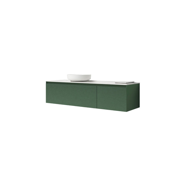 48’’ SUSPENDED VANITY 2 DRAWERS GREEN SLATS