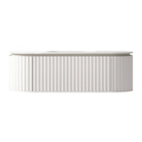 VANITÉ SUSPENDUE RONDE 1 TIROIR BLANC MAT 60''