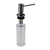 Distributeur de savon rond sous plan acier inoxydable noir