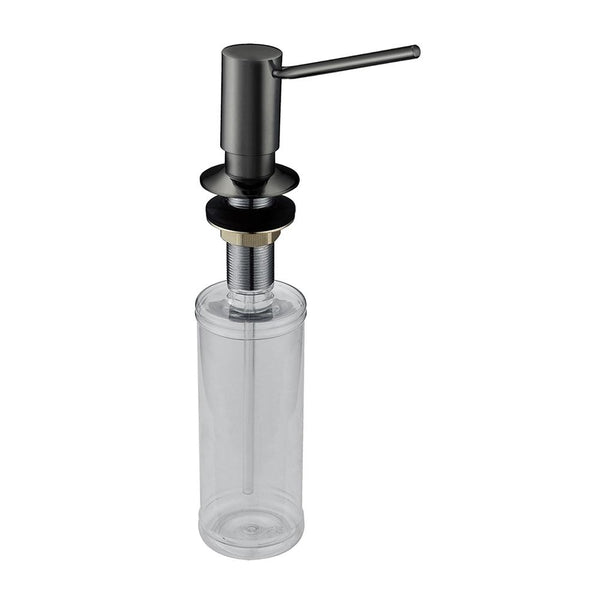 Distributeur de savon rond sous plan acier inoxydable noir
