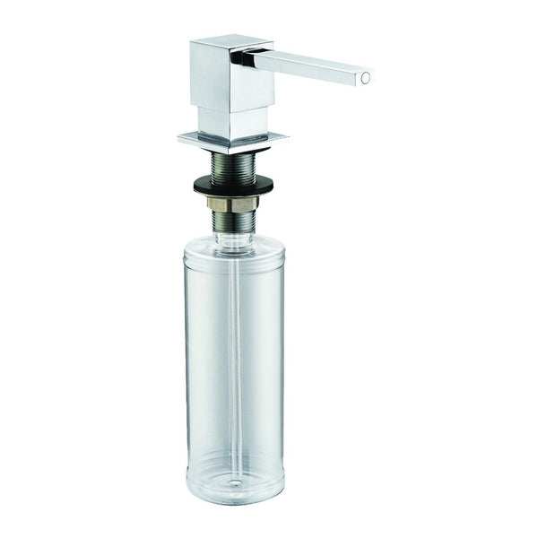 Chrome undermount square soap dispenser