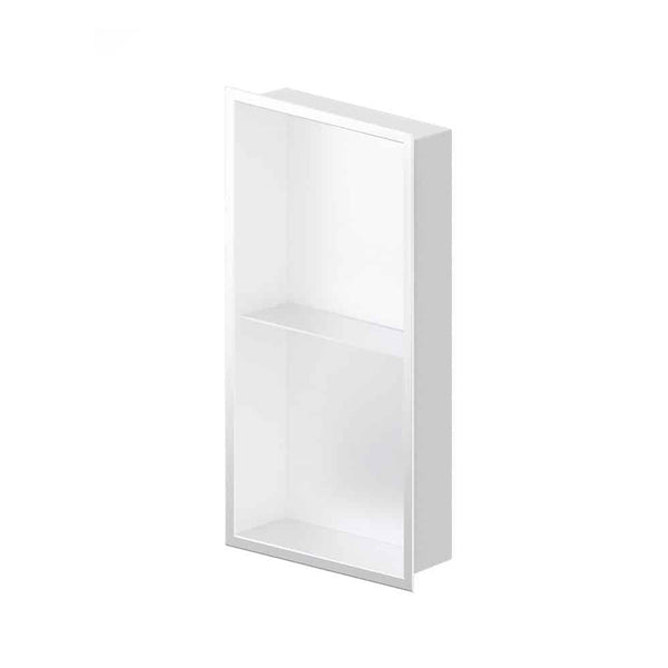 12X24 Matte White Shower Niche With Shelf