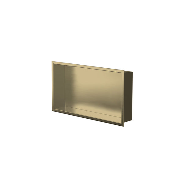 12X24 Brushed Brass (Gold) Shower Niche