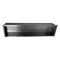 Single-shelf rectangular shower niche in stainless steel finish