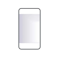 Miroir rectangulaire 20''X38'' avec cadre noir mat et coin rond