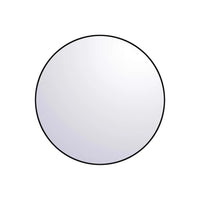 30’’ matte black framed round mirror