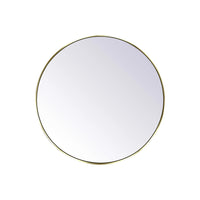 30’’ brushed brass (gold) framed round mirror