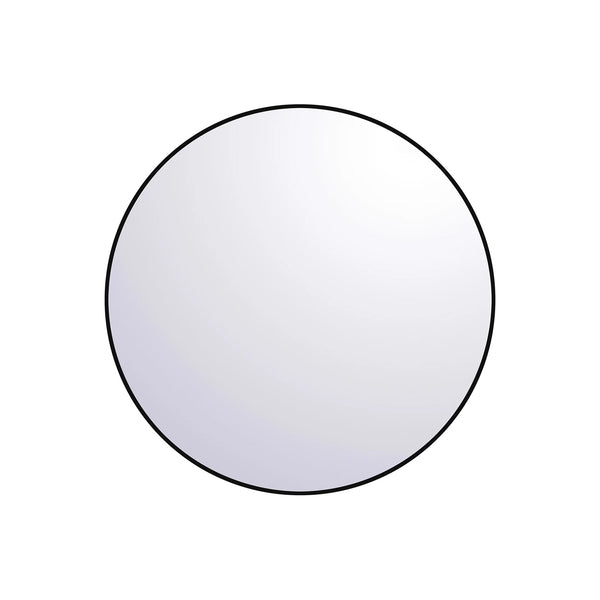 Miroir rond encadré noir mat 48''