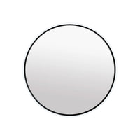 Miroir rond 36'' encadré noir mat avec lumières LED