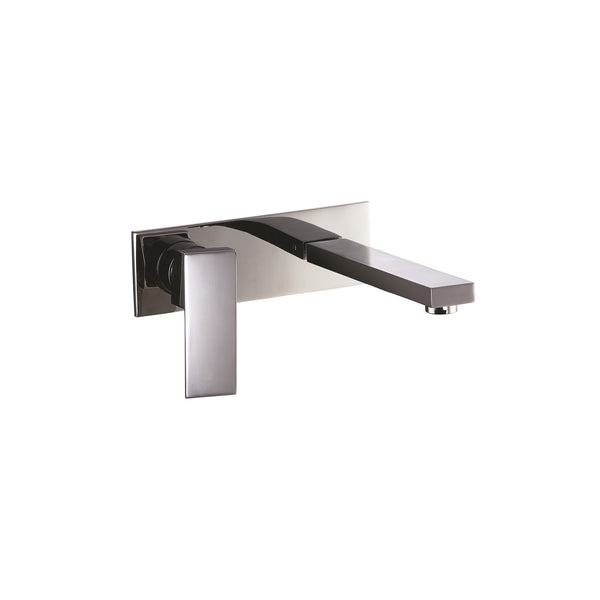 Chrome wall Mounted Bathroom Basin Faucet Square