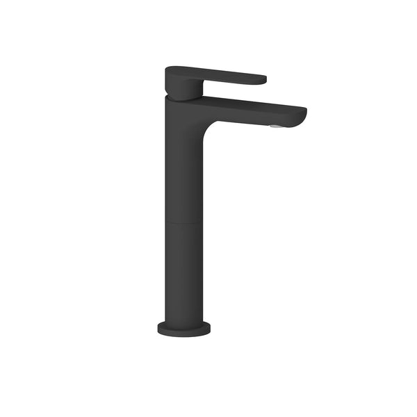 ROBINET VASQUE PLAT & ARRONDI NOIR MAT