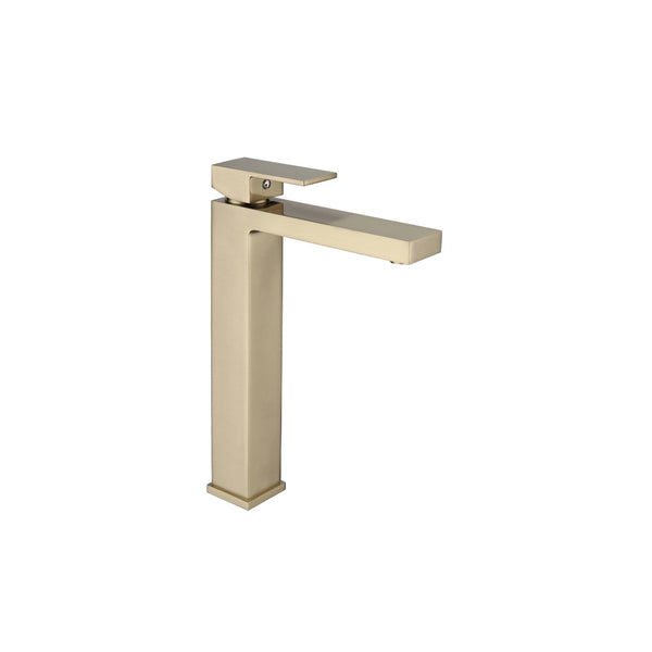 Brushed brass (Gold) Square Vessel Faucet