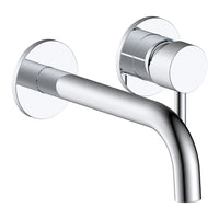 Wall-mounted bathroom faucet in chrome