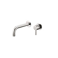 Robinet mural arrondi fini chrome