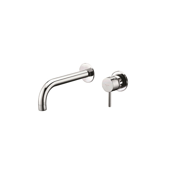 Robinet mural arrondi fini chrome