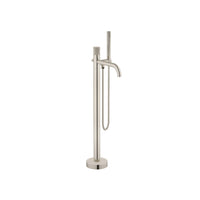 Brushed Nickel Industrial Freestanding Faucet