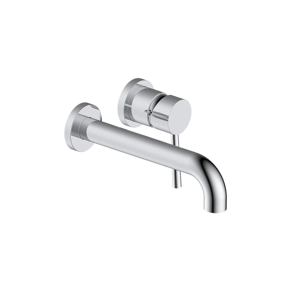 Round wall-mounted bath faucet in chrome