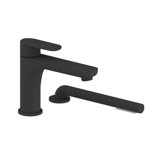 MATTE BLACK BATH FAUCET WITH HAND SHOWER